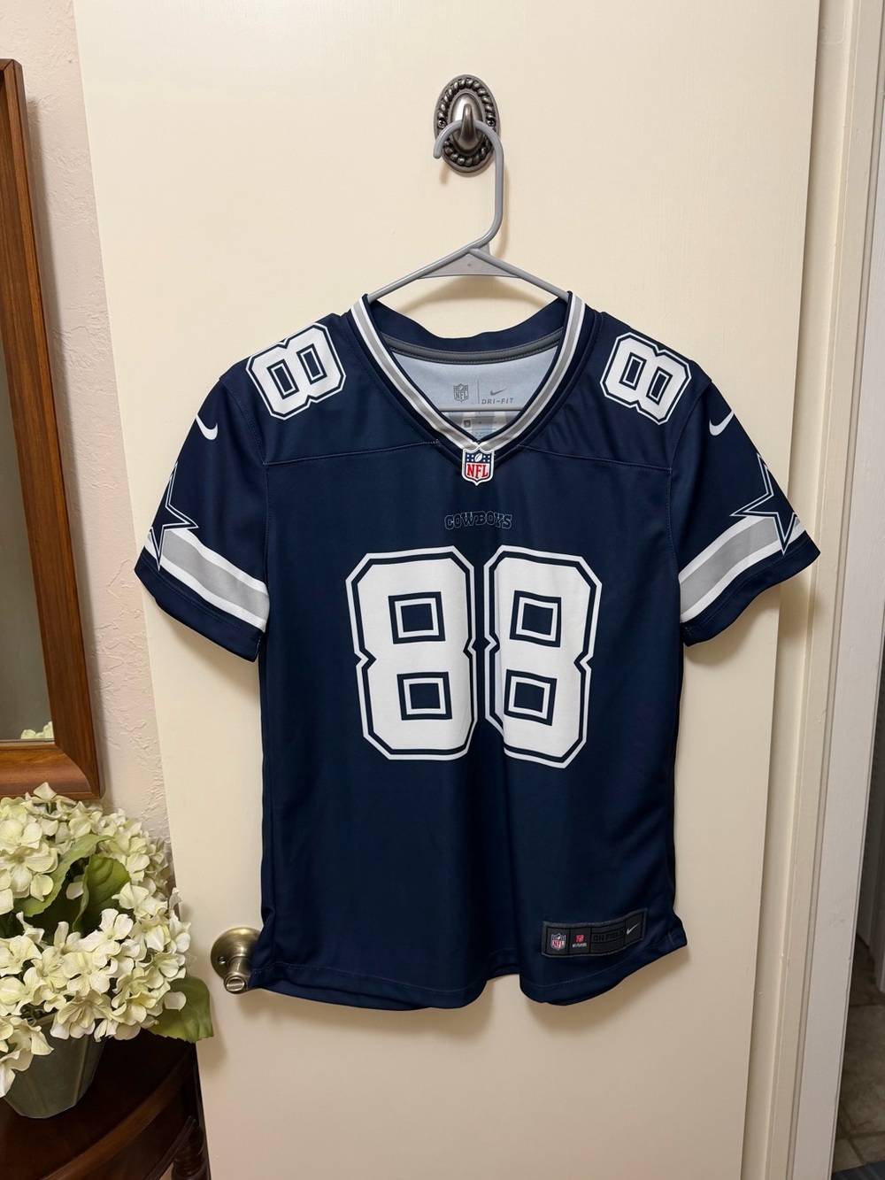 Nike NFL Dallas Cowboys #88 Navy and White Football Jersey
